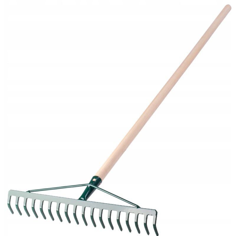 Kadax - Râteau à feuilles d'herbe en métal 18 dents 137 cm