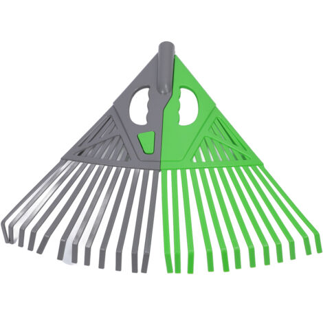 Râteau à Feuilles en Plastique 24 Dents Démontable avec Jonction Efficace pour Jardin et Parterres de Fleurs