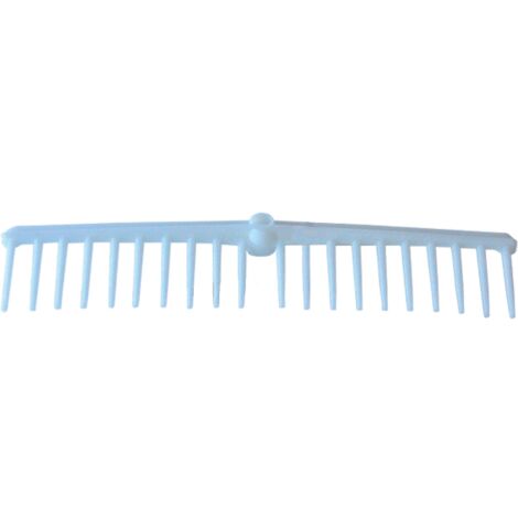 Rateau a' gazon en plastique 20 dents longueur 63 cm sans manche