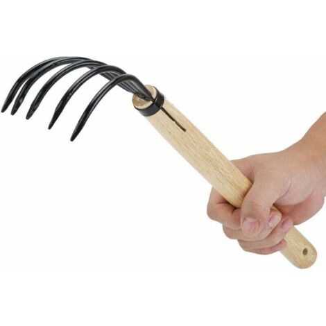 Râteau à griffes résistant à la flexion, petit cultivateur manuel pour nettoyer les feuilles mortes, ameublir la terre, outil de jardinage pour ramasser les fruits de mer et les feuilles mortes