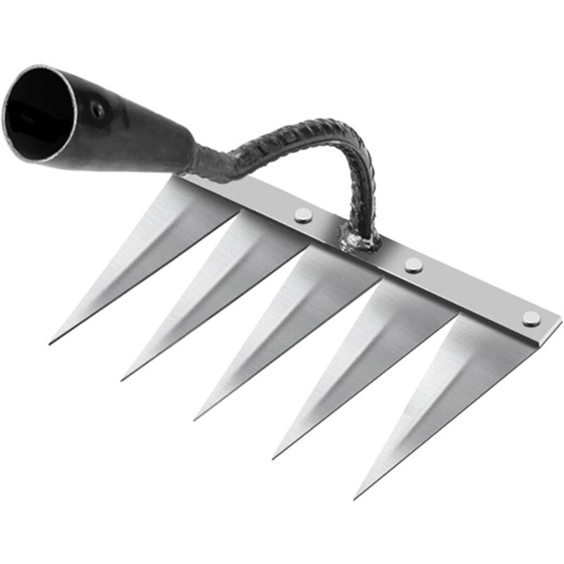 Ulisem - Râteau de désherbage de jardin en acier à haute teneur en carbone, jardin portable, désherbage, jardinage, outil de désherbage