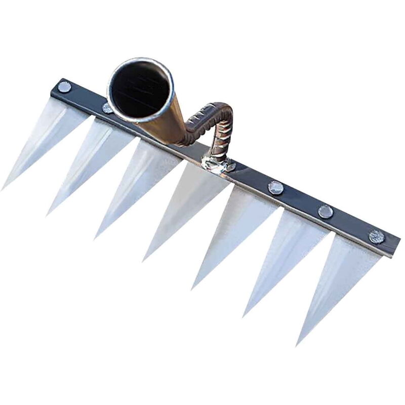 Râteau de désherbage, houe, cultivateur, outil de jardinage, râteau de jardin en métal robuste, râteau de jardin pour l'agriculture, le jardinage et