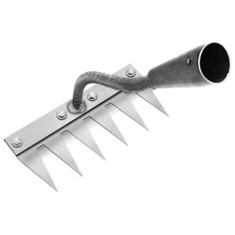 Râteau de Désherbage Multifonction en Métal, Râteau De Jardin 6 Dents, Râteau De Jardin Portable pour Désherber, Outillage De Jardin pour Désherber/Ameublir/Semence (sans Manche) 6 De