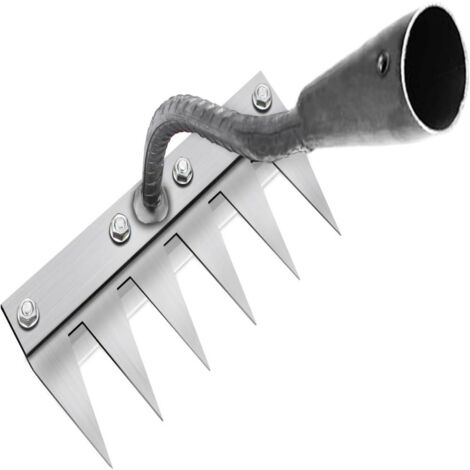 Râteau de Désherbage Multifonction en Métal, Râteau De Jardin 6 Dents, Râteau De Jardin Portable pour Désherber, Outillage De Jardin pour Désherber/Ameublir/Semence (sans Manche) 6 Dents