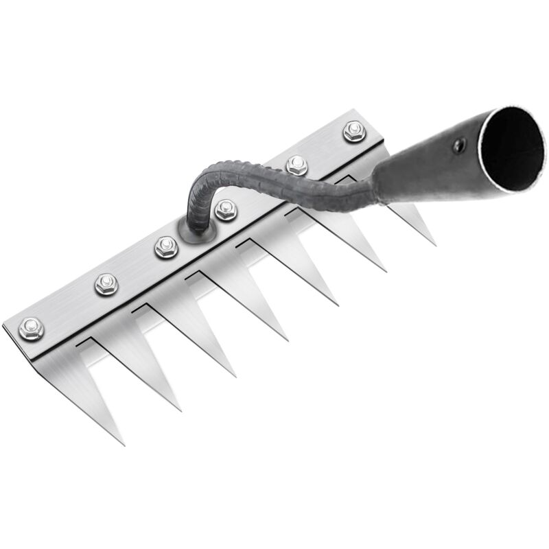 Râteau de Désherbage Multifonction en Métal, Râteau De Jardin 7 Dents, Râteau De Jardin Portable pour Désherber, Outillage De Jardin pour