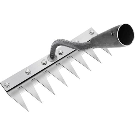 Râteau de Désherbage Multifonction en Métal, Râteau De Jardin, Râteau De Jardin Portable pour Désherber, Outillage De Jardin pour Désherber/Ameublir/Semence (sans Manche) (8 Dents)