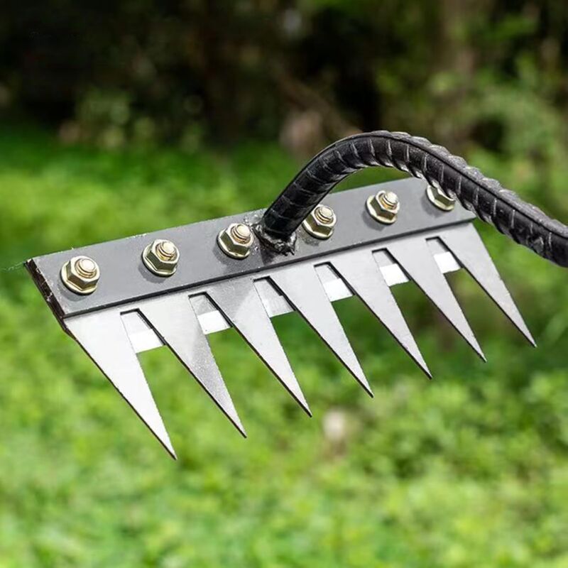 Rateau De DéSherbage, Outil De RâTeau De DéSherbage, RâTeau en MéTal Durable pour Terre Et Pelouse (7 Dents)