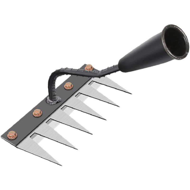 Rateau de Désherbage, Râteau de Jardin, Râteau de Désherbage Outils Jardinage, Gardening Harrow Désherberen Acier Au Carbone, pour Désherbage,