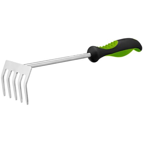 Râteau de jardin GARDEN en acier inoxydable avec poignée ergonomique - 28,5 cm