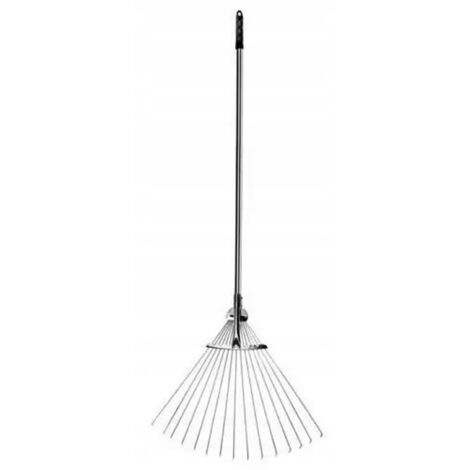Râteau de jardin pour herbe et feuilles, réglable, 150 cm