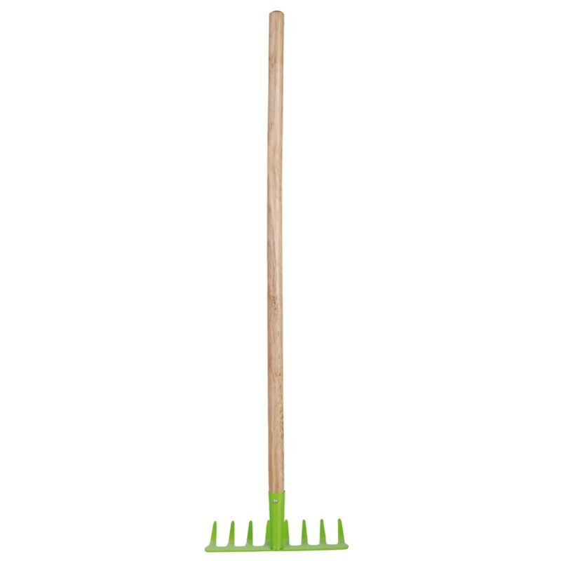 Rateau enfant vert bois et métal. Vert. Marque : . Réf. : KG99 - Vert - Esschert Design