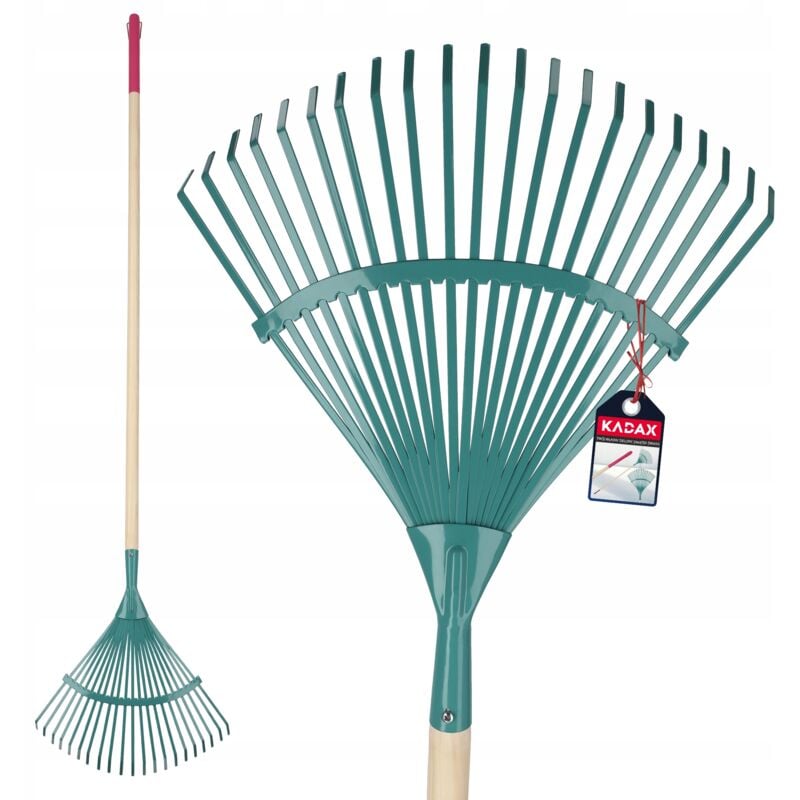 Kadax - Râteau éventail avec bandes métalliques et poignée