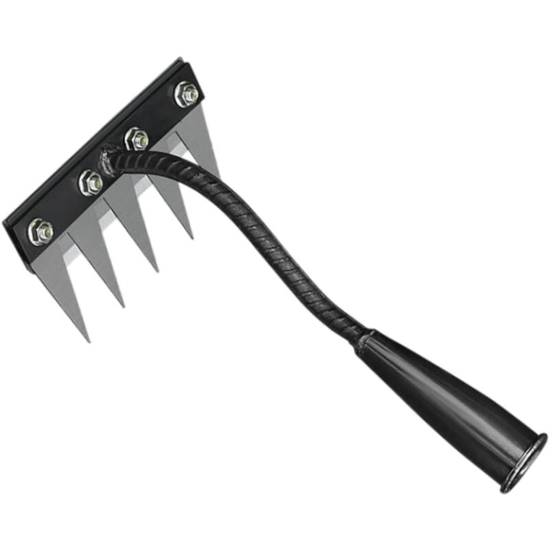 Râteau Jardin, Outillage de Jardin, Râteau de Désherbage, Rateau Gazon Scarificateur Manuel en Acier, Houe Jardinage pour Désherbage/Ameublissement