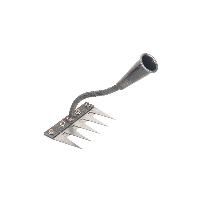 Rateau Jardin,Rateau De Jardin Desherbage,5 Teeth Carbon Steel Garden Weeding Rake,Outils ménagers multifonctionnels de retournement du Sol.