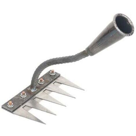 Rateau Jardin,Rateau De Jardin Desherbage,5 Teeth Carbon Steel Garden Weeding Rake,Outils ménagers multifonctionnels de retournement du Sol.