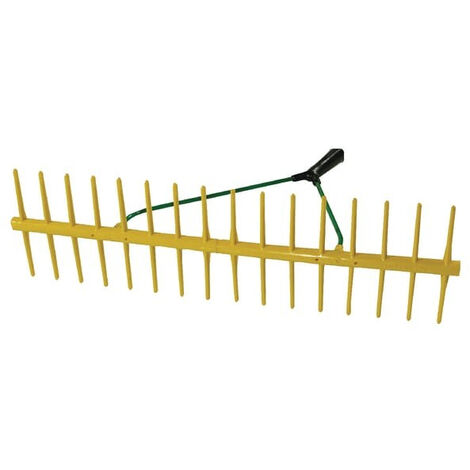 Râteau plastique double face 650mm – 16 dents flexibles – Pour foin et feuillage – Excellent glissement sur le sol – Jost - ES3555Z