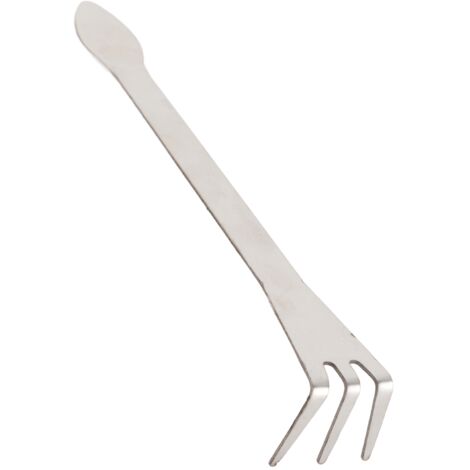 Râteau Racine Bonsai 3 Dents Inox Ergonomique pour Aérer et Désherber - 23 cm