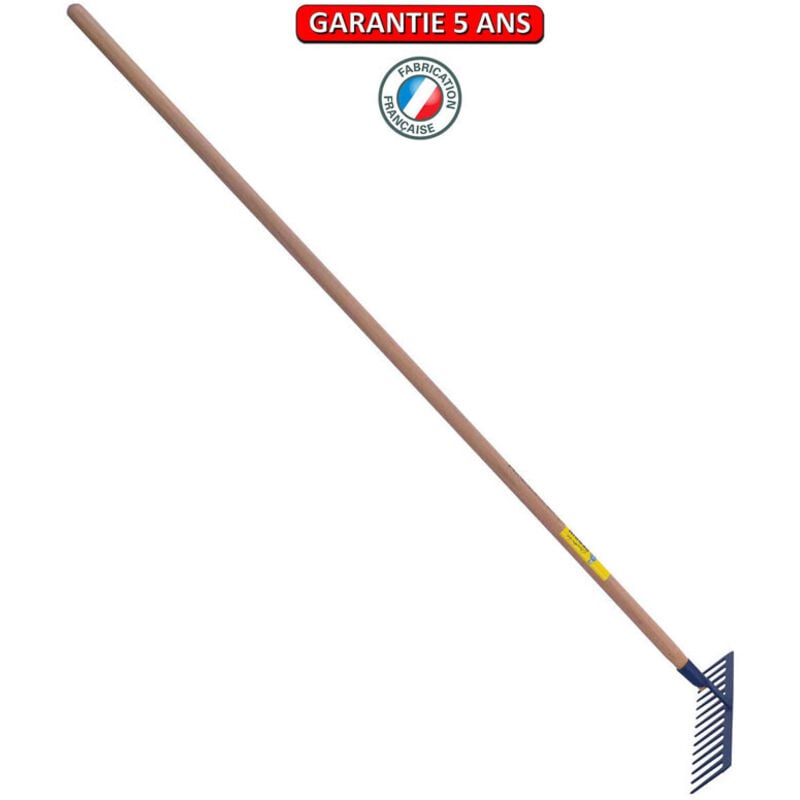 Outils Perrin - Râteau tp lame droite 16 dents avec manche bois droit 1.5 m - perrin