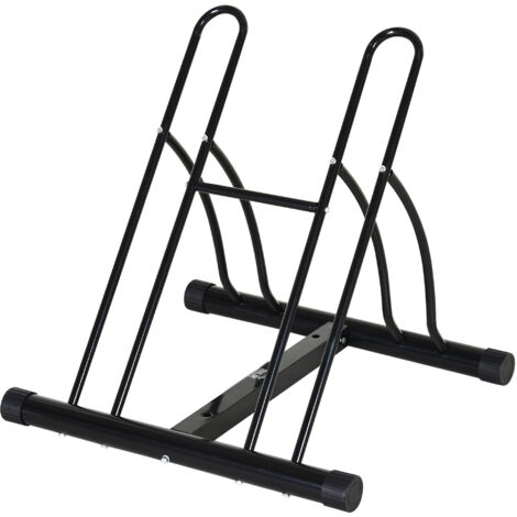 Râtelier 2 vélos empilable modulable 54x60x57 cm acier époxy noir