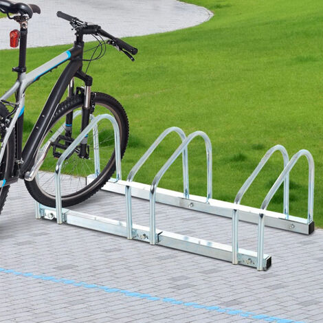 Râtelier 3 vélos Système range-vélo support pour bicyclette en acier  Fixation sol ou mur - Cablematic