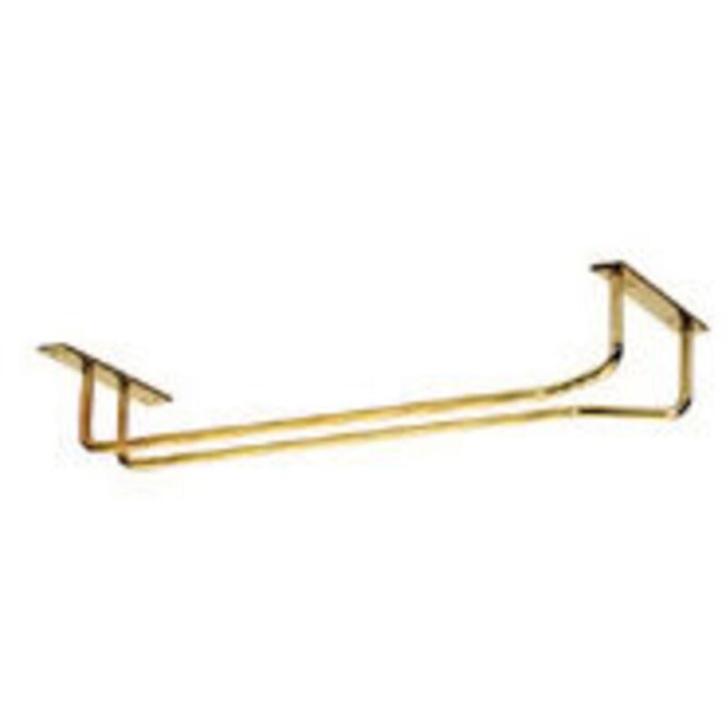 MB2 - Support de verres à pied - 1 rangée - Matériau : Laiton - Profondeur : 300 mm - Décor : Poli