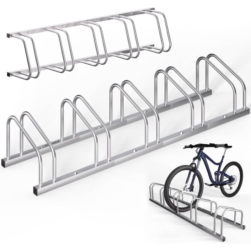 Râtelier vélos métal support de rangement pneu 65 mm max range-vélos support rangement vélo vtt enfants bmx 5 vélos - Monzana