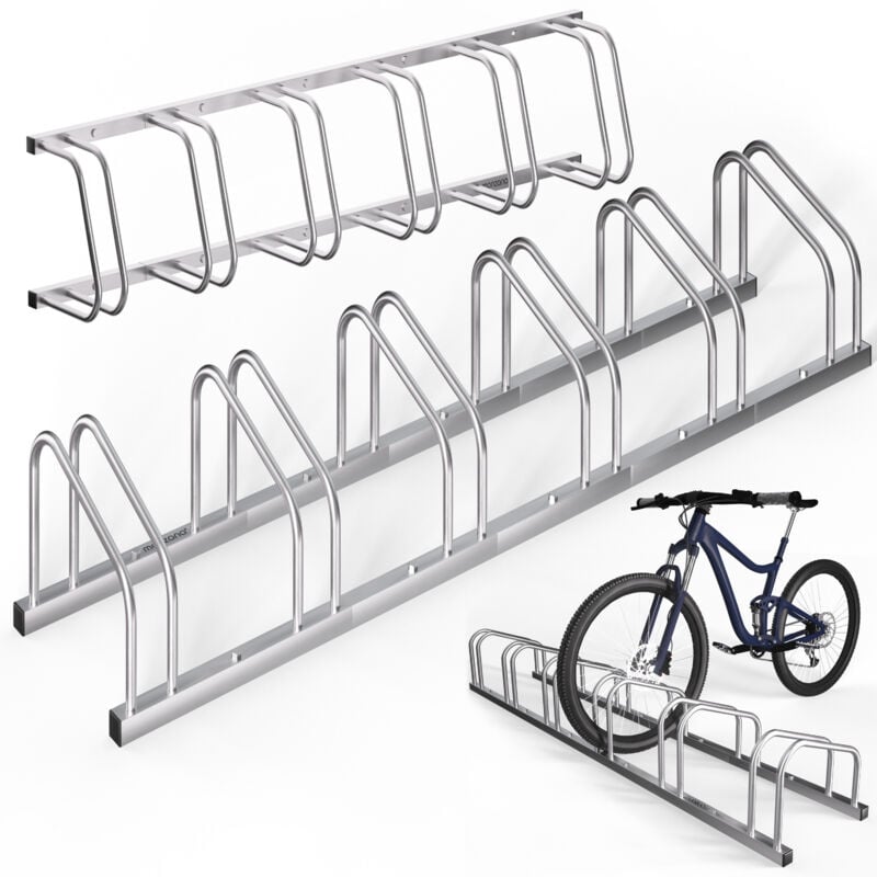 Râtelier vélos métal support de rangement pneu 65 mm max range-vélos support rangement vélo vtt enfants bmx 6 vélos - Monzana