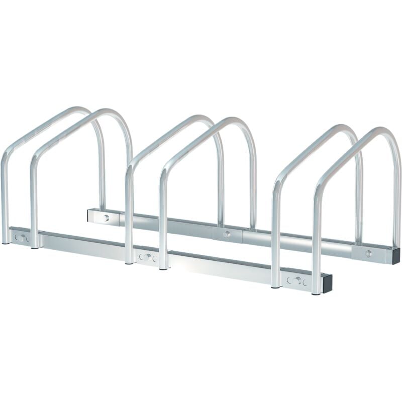 Homcom - Râtelier 3 vélos dim. 70L x 33l x 27H cm acier galvanisé