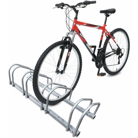 Râtelier range vélos pour 4 vélos, support à vélo mural ou sol, porte-vélo en acier revêtu