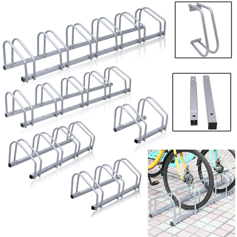 Einfeben - Râtelier Vélos en Acier pour 2-6 Vélos, Fixation au sol, Antirouille et peu Encombrant, Ratelier Familial - 3 Vélos
