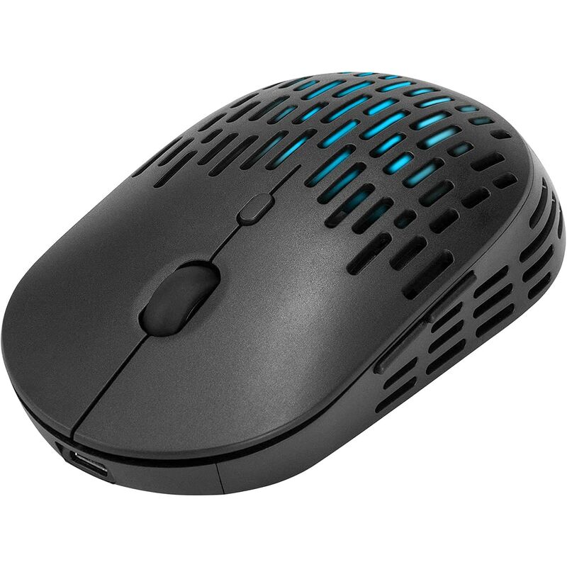 

Ratón inalámbrico Bluetooth, LED, modo dual delgado (Bluetooth 5.1 y 2.4G inalámbrico) Ratón inalámbrico silencioso recargable con 3 ppp ajustables
