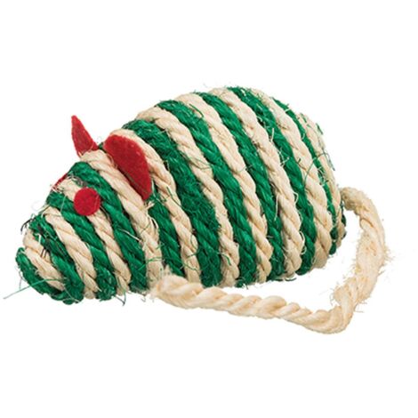 RATÓN DE SISAL  Juguete para gatos  10 cm