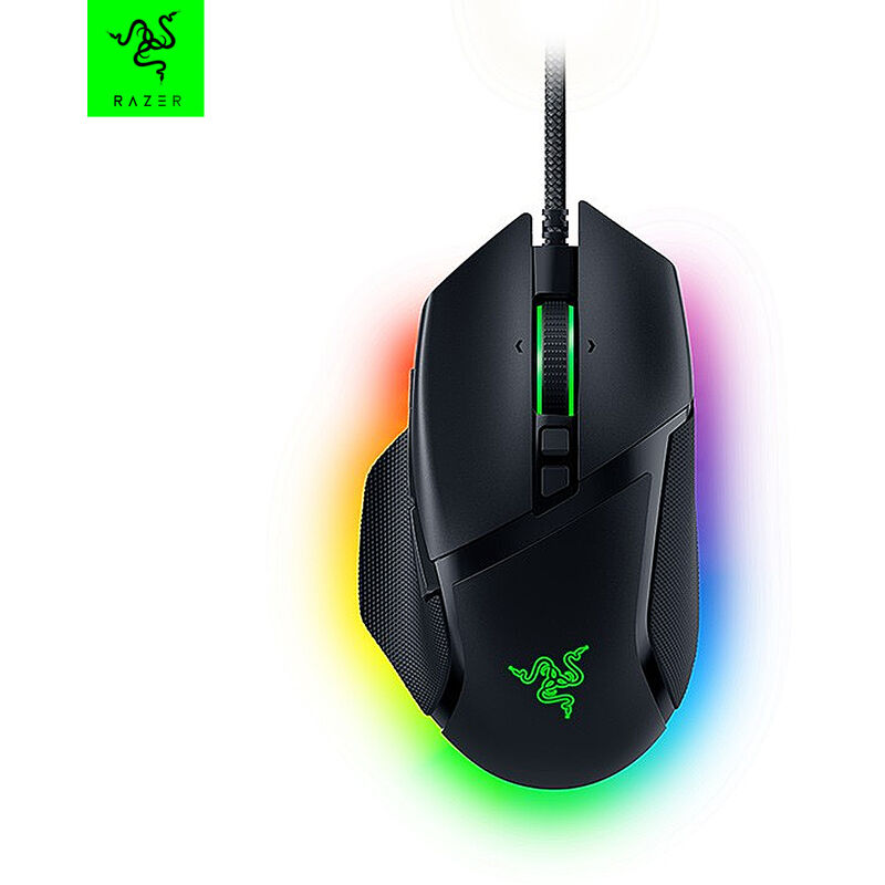 

Raton ergonomico para juegos Basilisk V3 con sensor optico FOCUS + 26000DPI 11 zonas de iluminacion CHROMA RGB, Negro - Razer