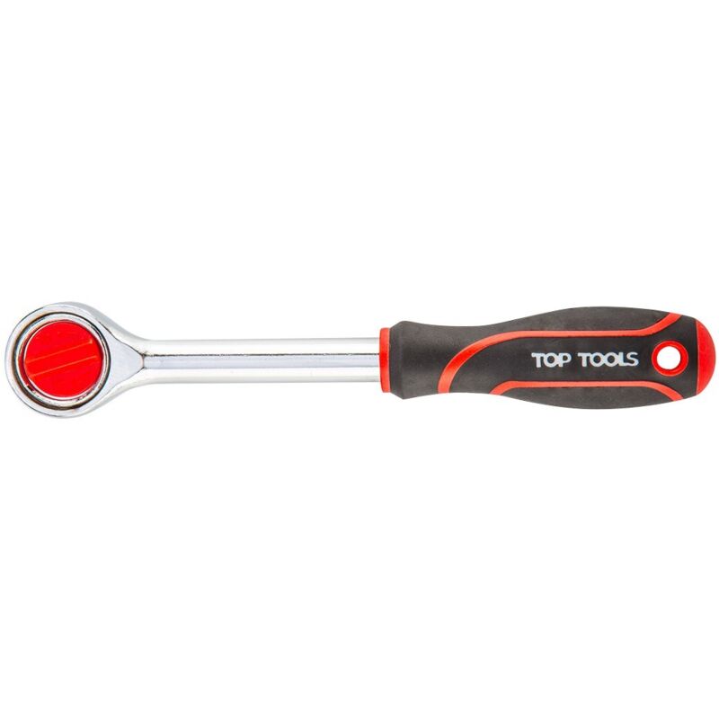 Top Tools 3/8" Ratsche, 200 Mm - 24 Zähne, Gummigriff