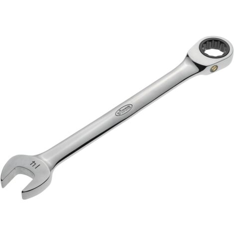 Ratschen-Ring-Maulschlüssel ∙ lang ∙ V1025 ∙ Außen Doppelsechskant Profil, Außen Sechskant Profil ∙ SW 14 mm