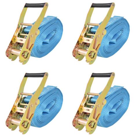 Ratschen-Spanngurte 4 Stk. 4 Tonnen 8m×50mm Blau