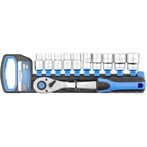 Ratschen-Stecknusssatz 1/2" Umschaltknarre 72 Zähne Steckschlüssel-Set Nusssatz