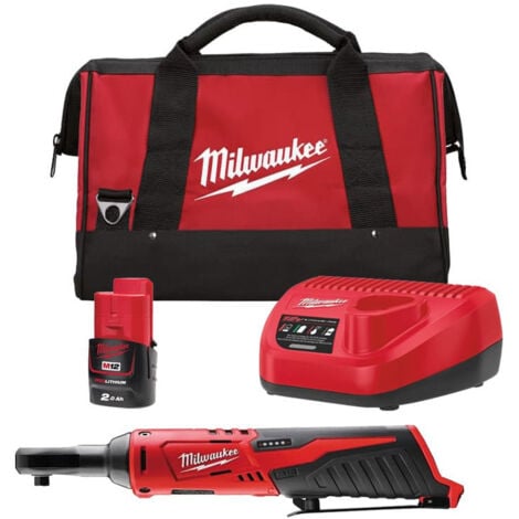 Milwaukee M12 IR-201B Akku Ratsche 12 V 47 Nm 3/8" + 1x Akku 2,0 Ah + Ladegerät + Tasche ( 4933441720 )