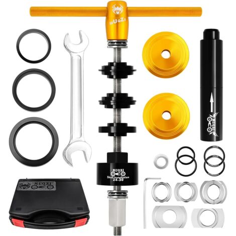 Ratstone Kit Inférieur De Vélo,Outil De Presse Pour Direction Vélo,Extracteur Roulement Velo,Outil De Pressage Professionnel Pour Bb73 Bb86 Bb30 Bb91 Bb92 Pf30
