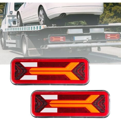 Ratstone LED-Anhängerleuchten, 2 Stück LED-Anhänger-Rückleuchten, universelle 12/24V DC-Rückleuchten, fünf Funktionen, wasserdicht, geeignet für LKWs, PKWs, Wohnmobile usw.