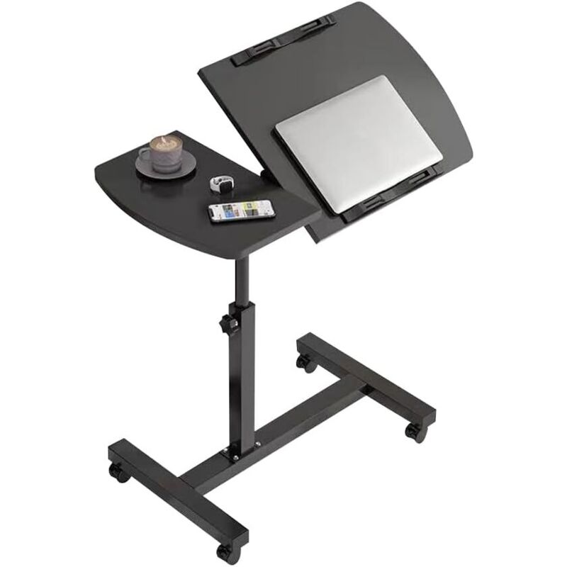 Ratstone Table Pour Ordinateur Portable,Table De Lit Medical，Bureau Roulant Avec Plateau,Support D'Ordinateur Portable Réglable En Hauteur,Bureau