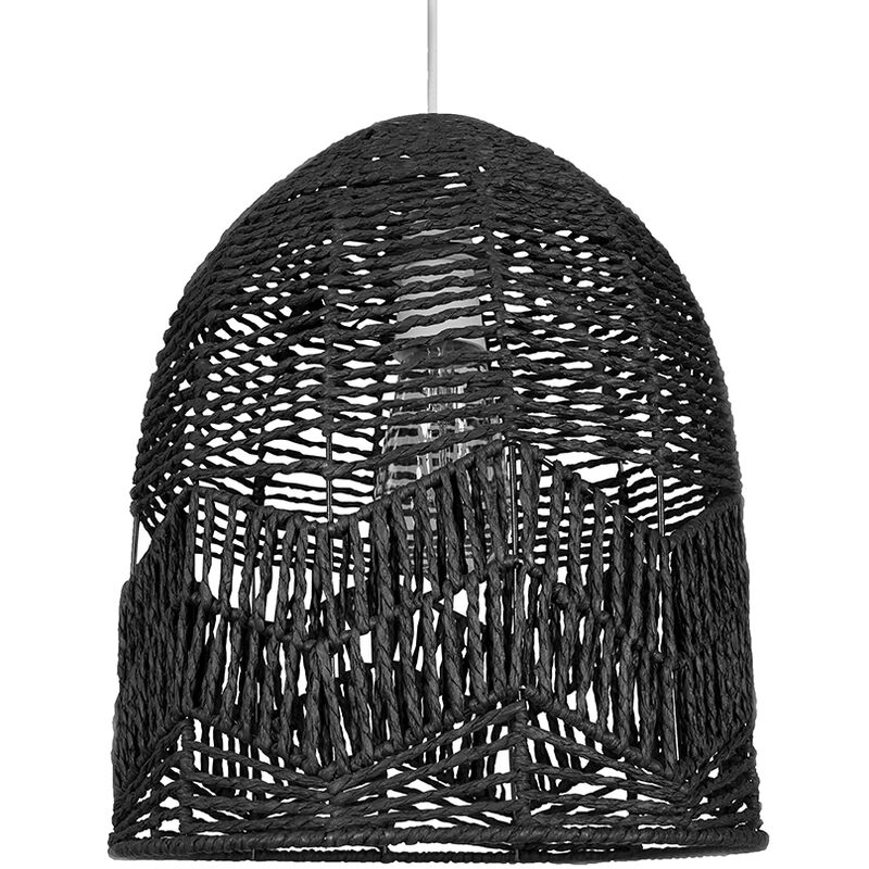 Minisun - Rattan Birdcage Ceiling Light Shade + LED 4W Filament Bulb -