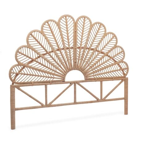 SWEEEK Rattan Bohemian Headboard, double bed