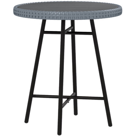 Rattan Border Outdoor Side Table - Grey