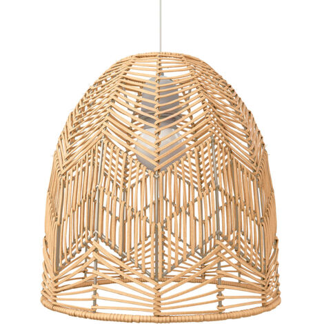 Rattan Ceiling Lamp - Boho Bali Design Pendant Lamp - Bu Light natural wood