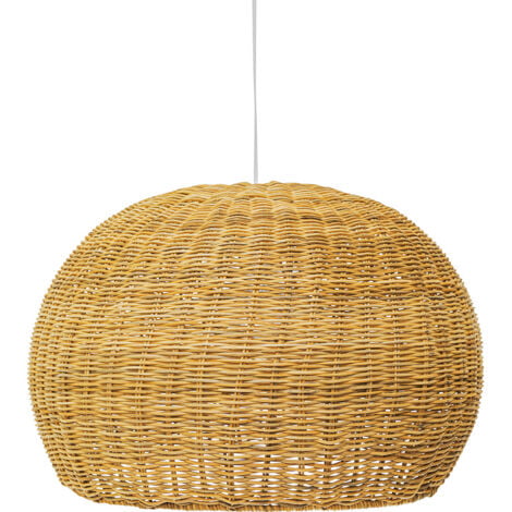 Rattan Ceiling Lamp - Boho Bali Design Pendant Lamp - Kim Natural wood