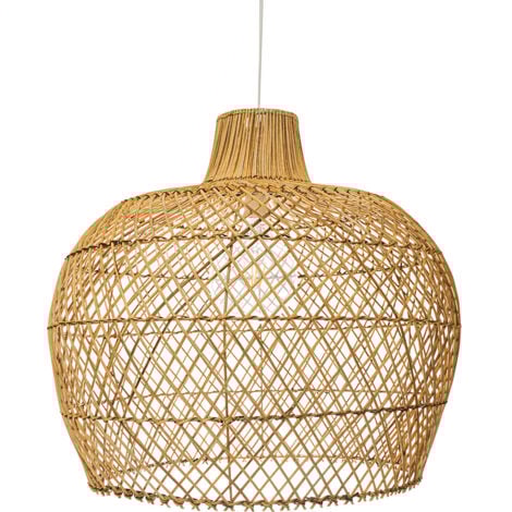 Rattan-Deckenleuchte - Pendelleuchte im Boho-Bali-Design - Mai Natural wood