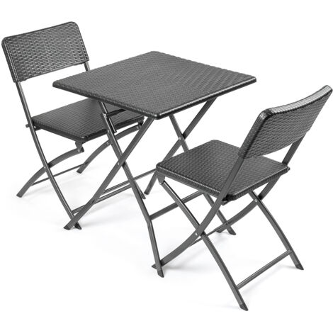 Rattan Effect Bistro Table & Chairs