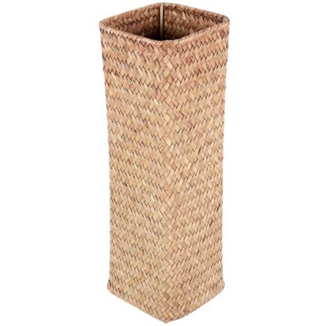 Rattan Flower Vase, Bamboo Baskets, Decorative Flower Vases, Tall Fruit Basket for Indoor Use, Brown