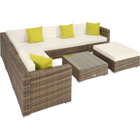 main image of "Rattan garden furniture lounge Marbella - garden sofa, garden corner sofa, rattan sofa"